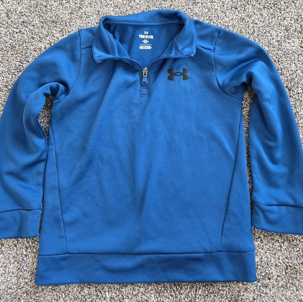 Under Armour Kids Teal Quarter-Zip Sweatshirt